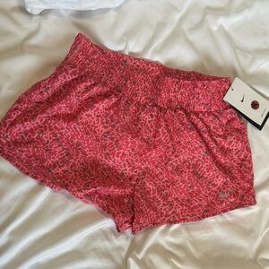 Nike Red Patterned Athletic Shorts